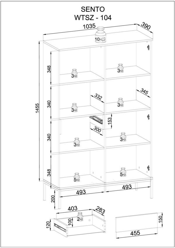 COMO Witryna WTSZ104 LED - obrazek 5