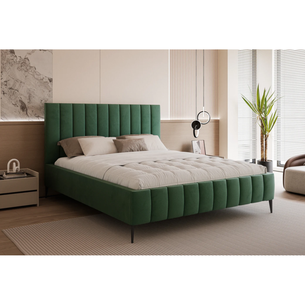 Łóżko tapicerowane MODENA Wysokie Nogi