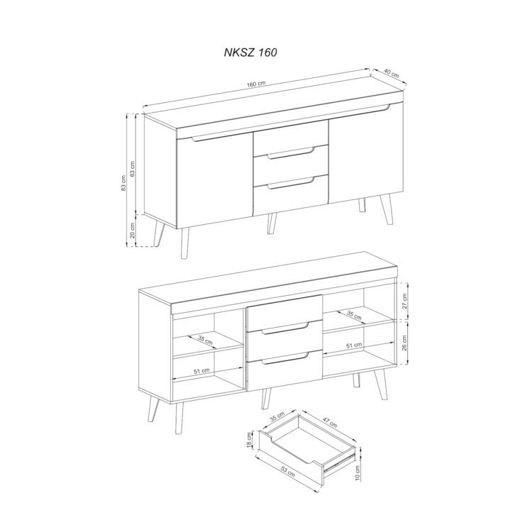 Komoda LUSSO NKSZ160