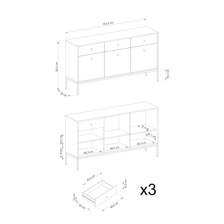 Komoda VELVET MKSZ154
