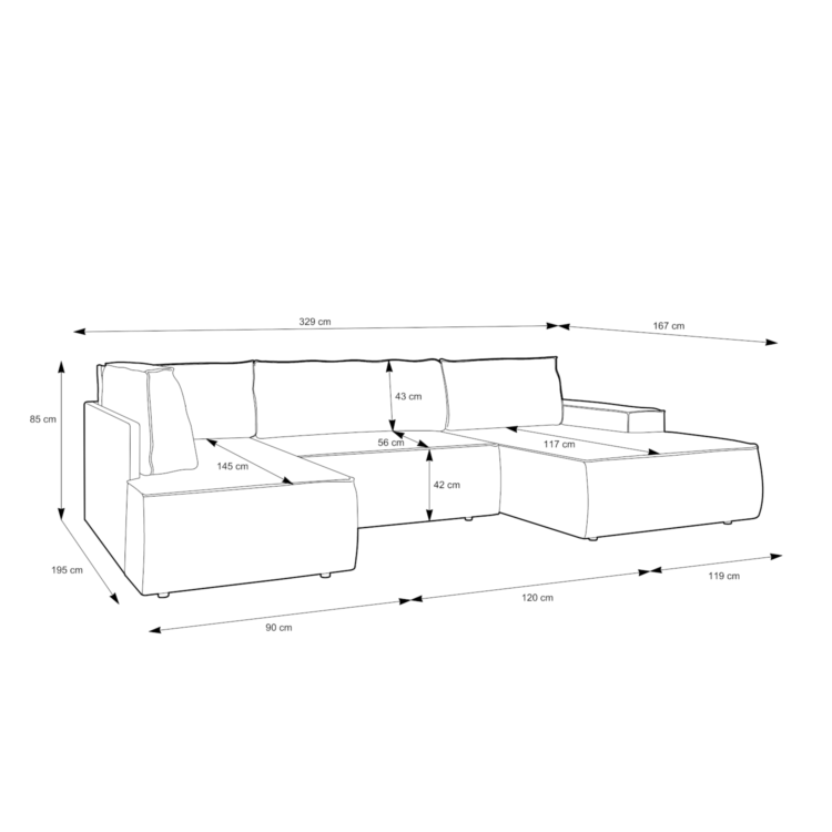 Narożnik ELVI U2 120