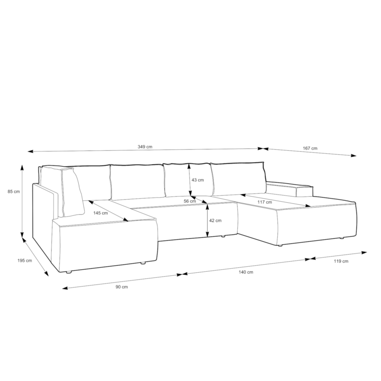 Narożnik ELVI U2 140