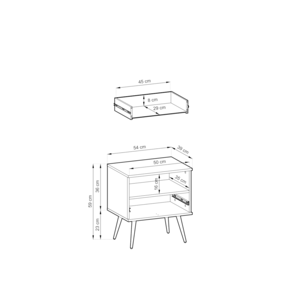 Stolik nocny MIRAGE S54