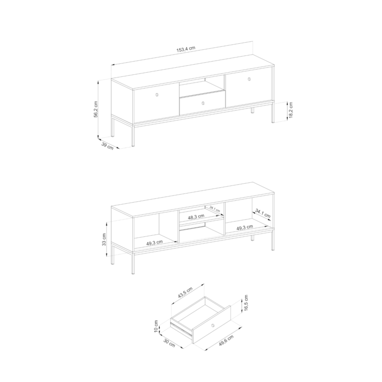 Szafka RTV VELVET MRTV154