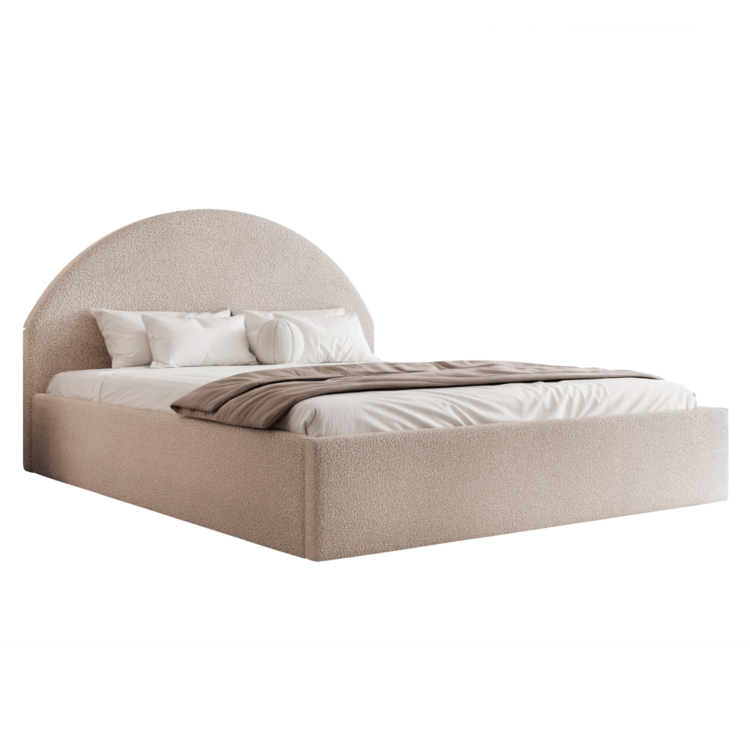 Łóżko Tapicerowane AMARIO - Beż (Quelle 05)