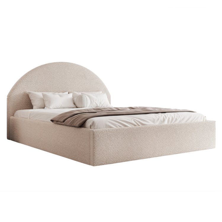 Łóżko Tapicerowane AMARIO - Kremowy (Anthology 20)