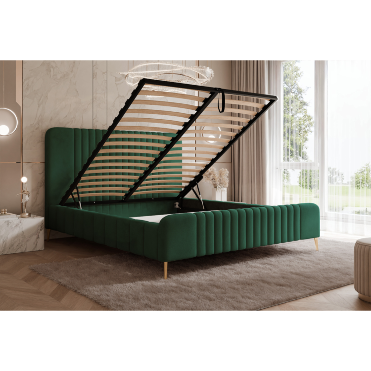 Łóżko Tapicerowane CARMELI z nóżkami 2