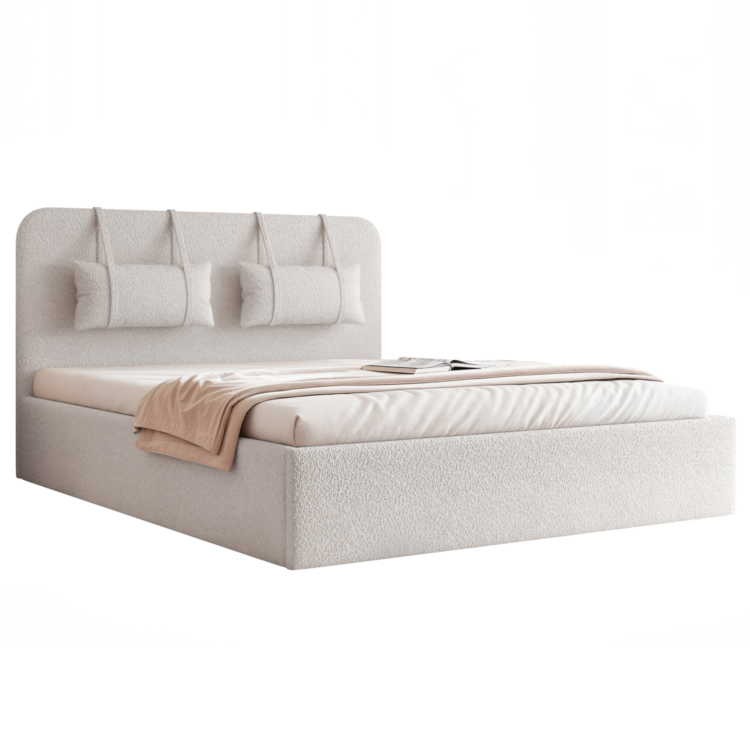 Łóżko Tapicerowane MIRENO - Jasno Szary (Anthology 15)