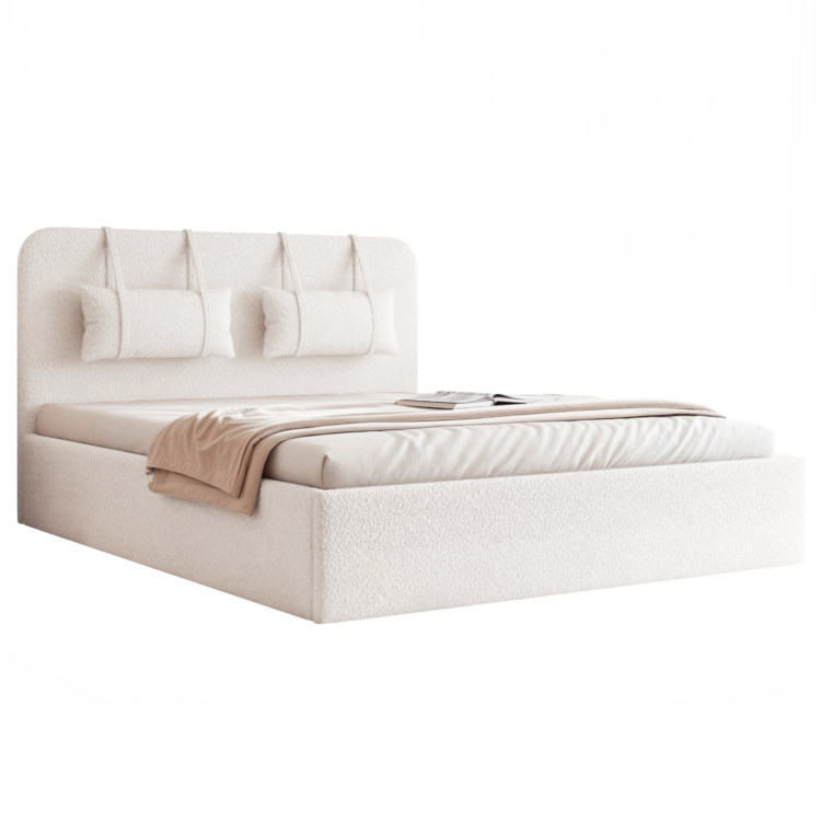 Łóżko Tapicerowane MIRENO - Kremowy (Anthology 01)