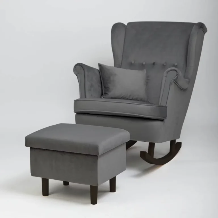 fotel uszak z podnóżkiem