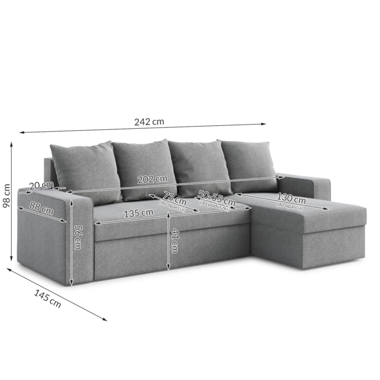 Narożnik AVI wymiary