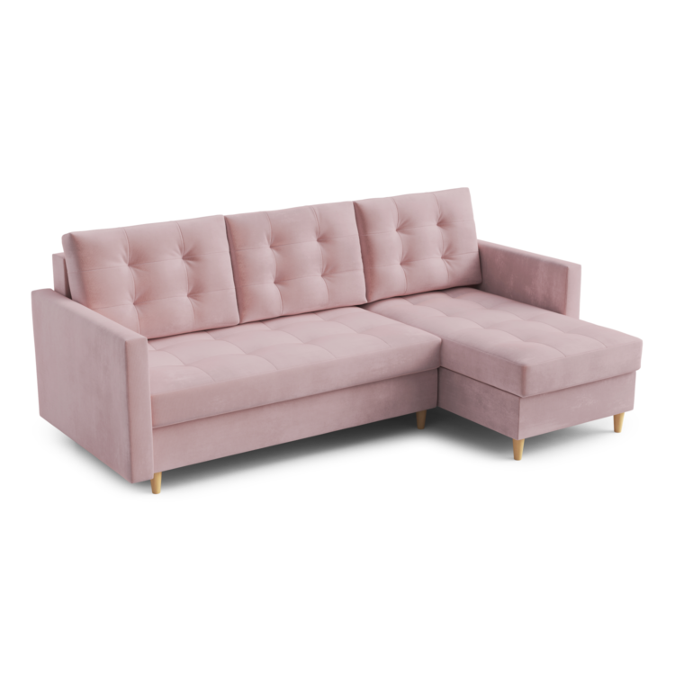 Narożnik DOMI Pudrowy róż (Kronos 27)