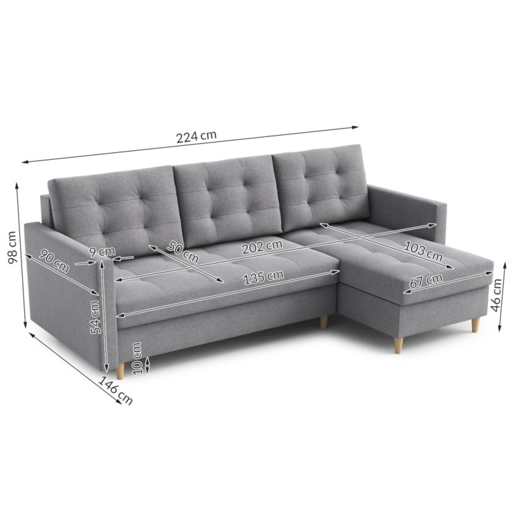 Narożnik DOMI WYMIARY