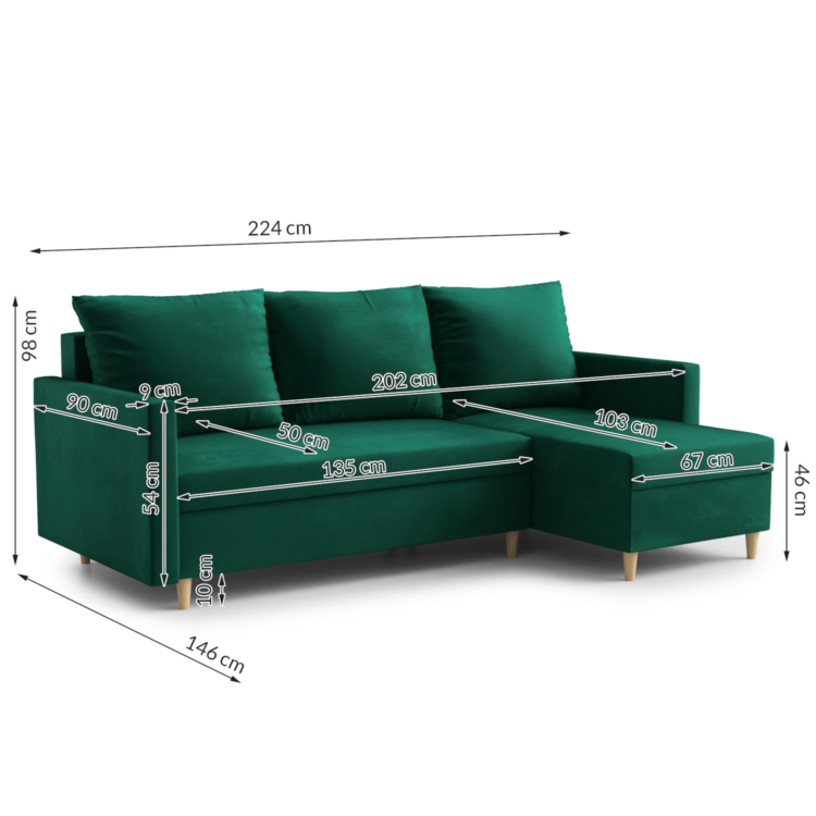 Narożnik RIVA wymiary