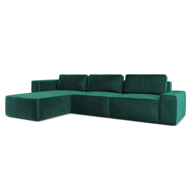 Narożnik ZEFIR 3S - Butelkowa zieleń (Mon