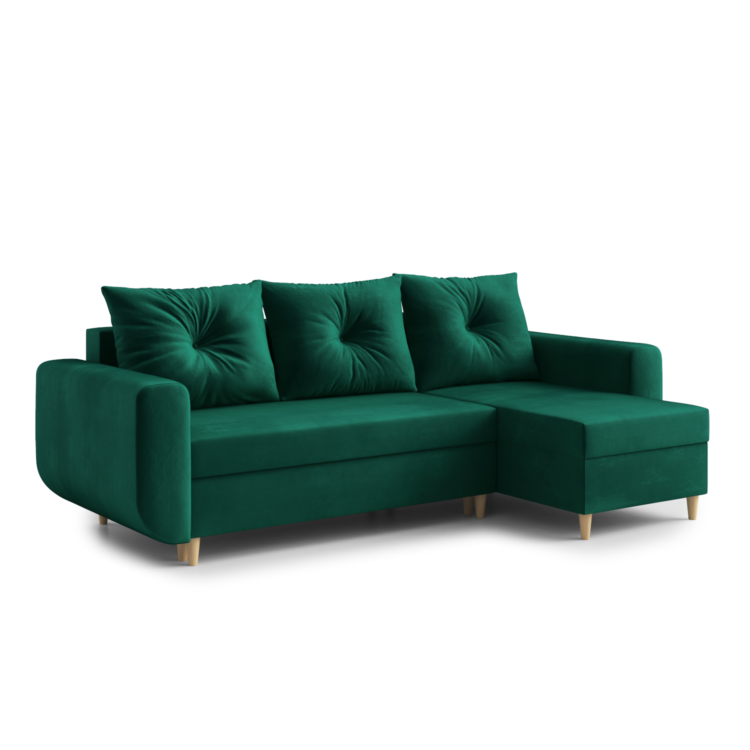 Narożnik AURA Butelkowa zieleń (Kronos 19)