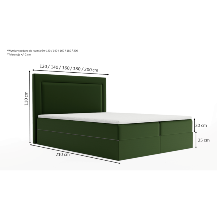 Łóżko kontynentalne AZUR 2