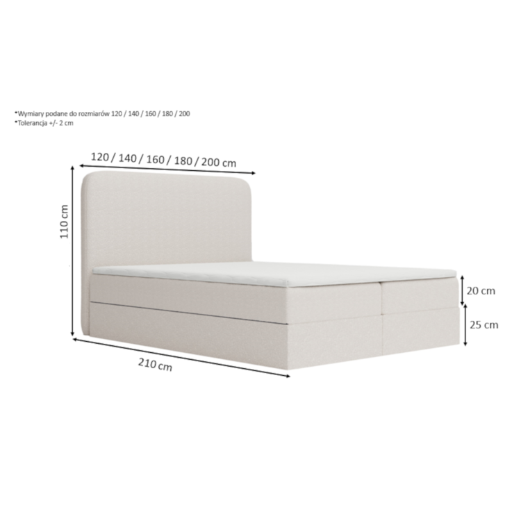 Łóżko kontynentalne BAMBI 2