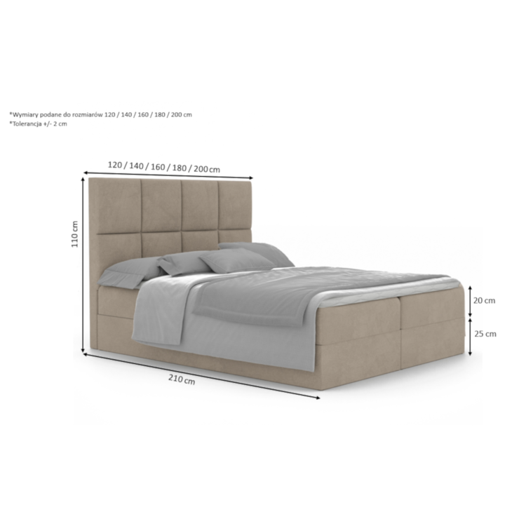 Łóżko kontynentalne FORTE