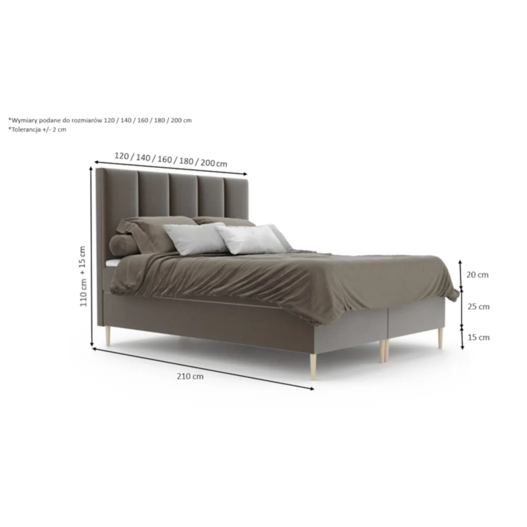 Łóżko kontynentalne GRACE