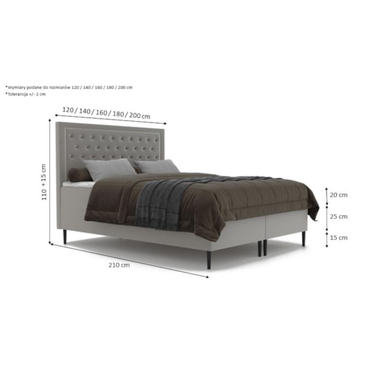 Łóżko kontynentalne NESTI