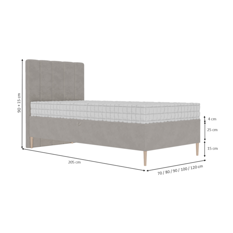 Łóżko młodzieżowe MILAN