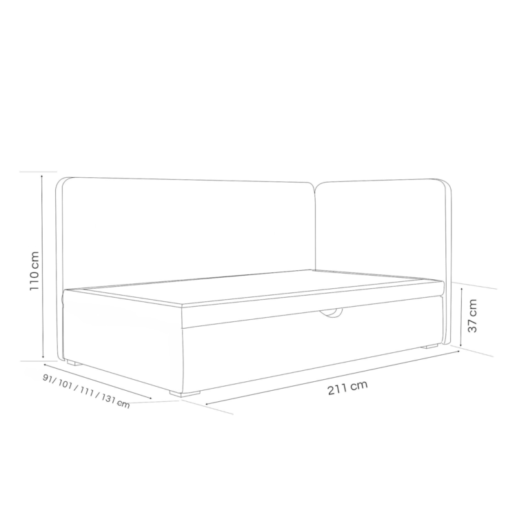 Łóżko młodzieżowe ZULA