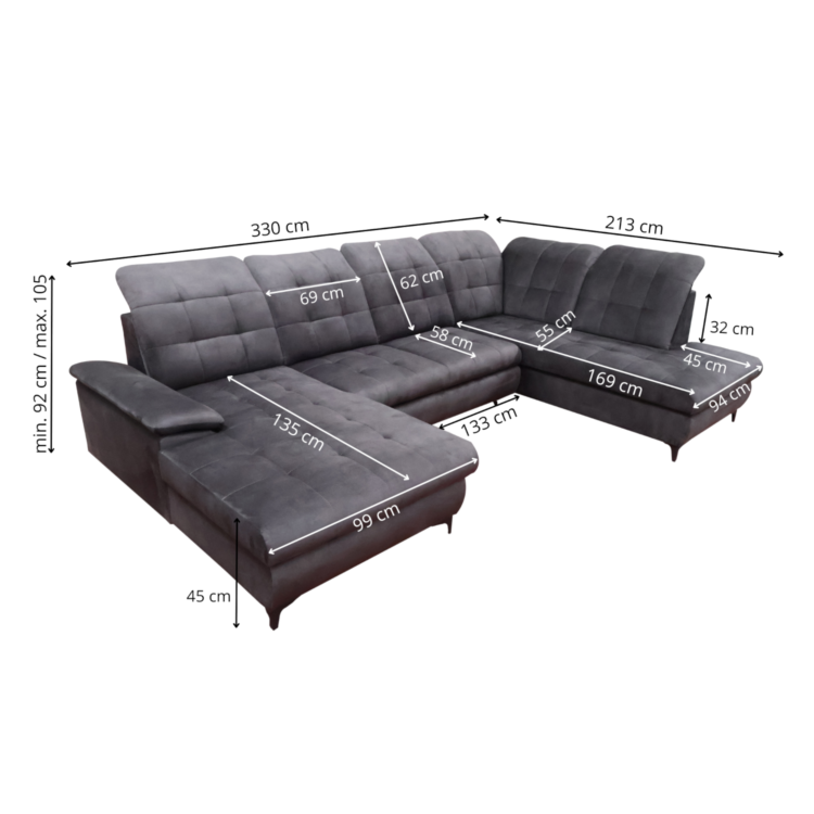 Narożnik w kształcie U ELMA