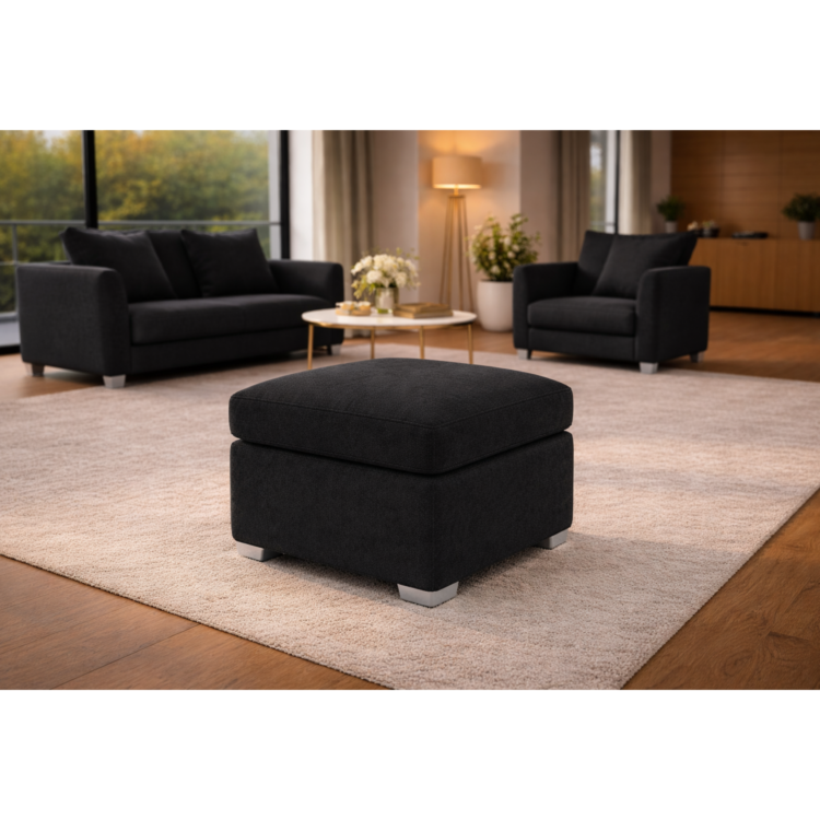 Pufa MODEL 1 40x40 - Ciemny szary (Kronos 34)