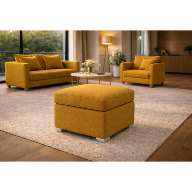 Pufa MODEL 1 40x40 - Musztardowy (Kronos 01) 2