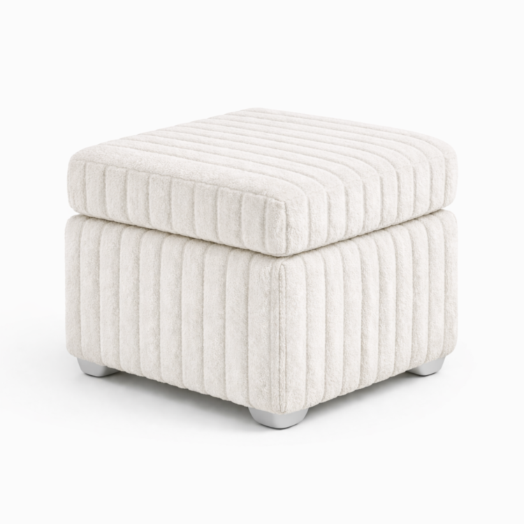 Pufa MODEL 1 40x40 - Śmietankowy (TILIA 1)