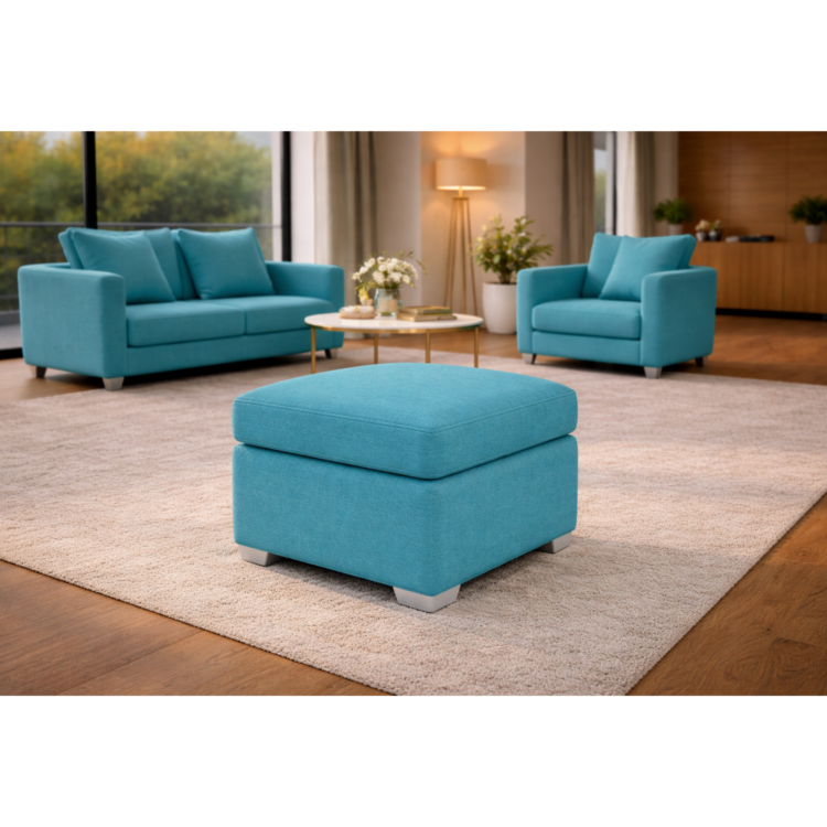 Pufa MODEL 1 40x40 - Turkusowy (Kronos 13) 1