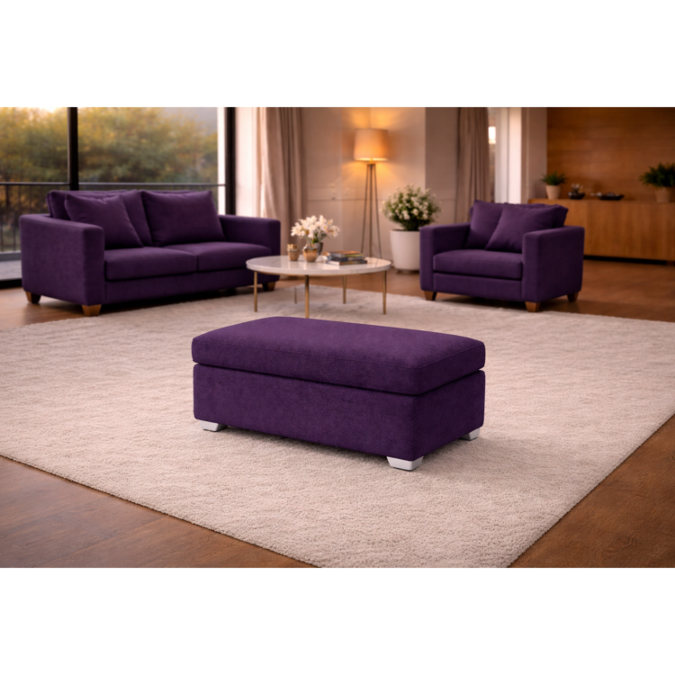 Pufa MODEL 1 60x40 - Fioletowy (Kronos 37) 1