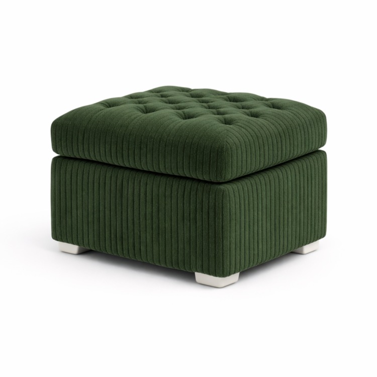 Pufa MODEL 2 40x40 - Butelkowa zieleń (POSO 014)