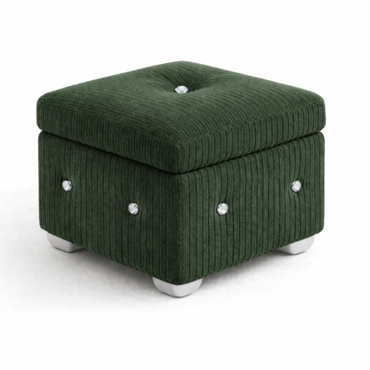 Pufa MODEL 3 40x40 - Butelkowa zieleń (POSO 014)